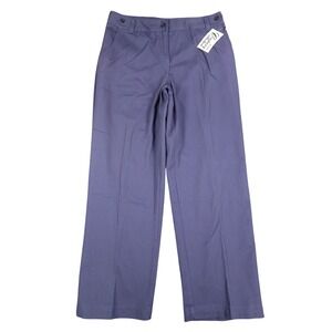 Company Collection Trousers Womens 12 Vintage Chic Navy Cotton Straight Leg C992